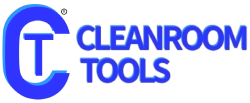 The logo for cleanroom tools.
